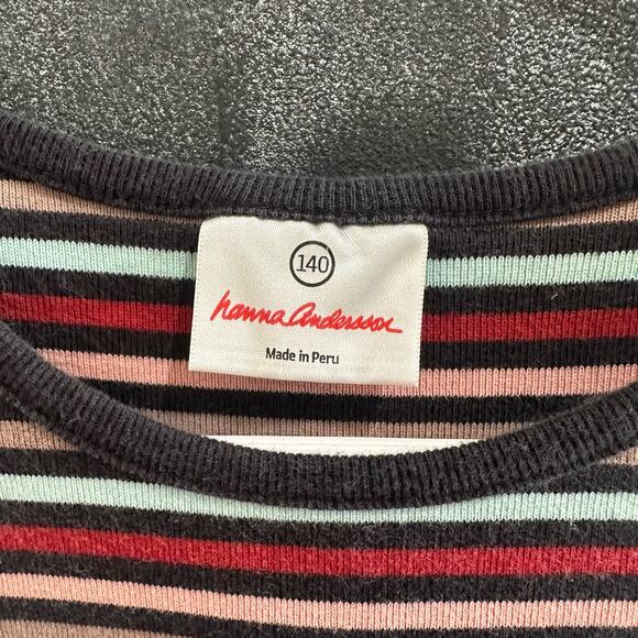 Hanna Andersson Striped Dress Long Sleeves 100% Cotton Size 140cm 10Y - Picture 4 of 6